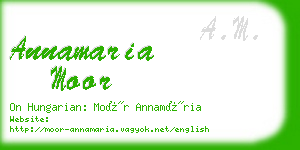 annamaria moor business card